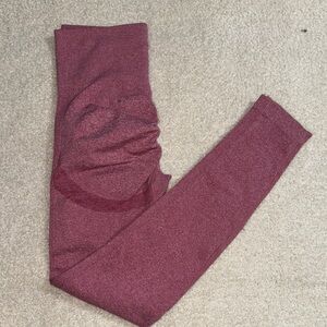 Burgundy Scrunch Leggings